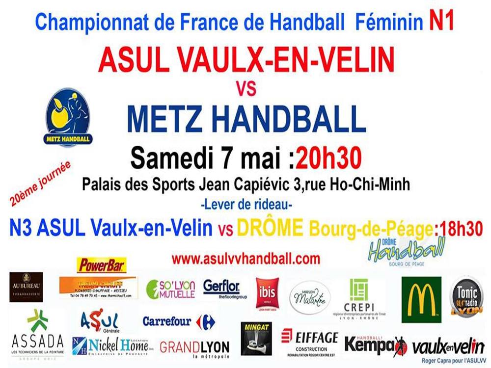 VAULX-EN-VELIN | Les handballeuses de l’ASUL accueillent Metz samedi soir