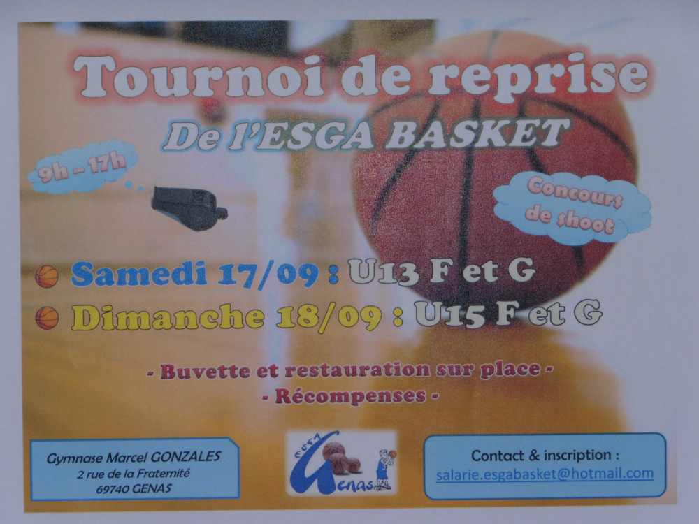 GENAS | L’ ESGA Basket organise un tournoi jeunes ce week-end