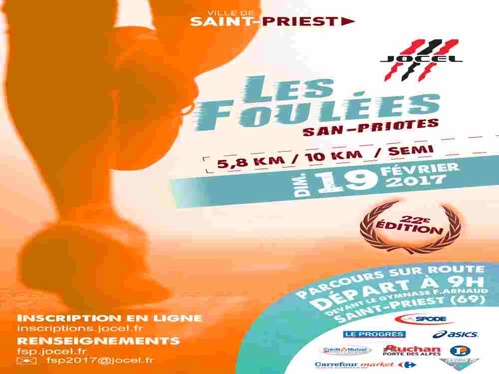 SAINT-PRIEST | 22° Edition des Foulées San-Priotes dimanche matin