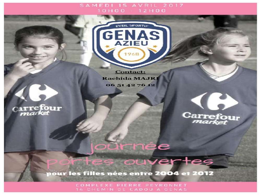 GENAS | ESGA Foot > 3 journées « Portes Ouvertes » à la section féminine