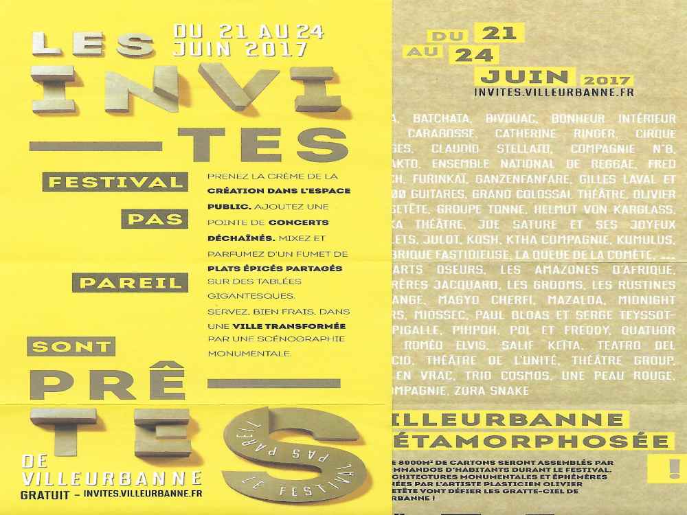VILLEURBANNE | Les Invites, 4 jours de festival 100 % gratuits !