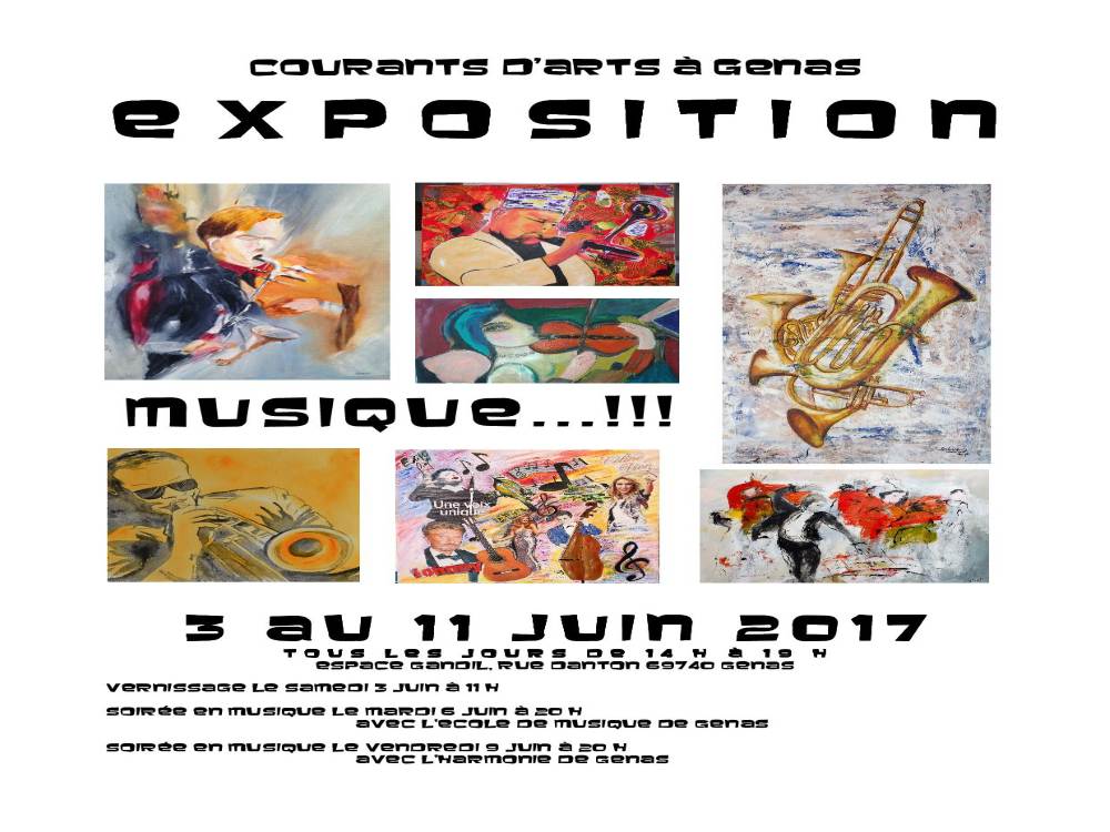 GENAS | Expo des « Courants d’Arts  » sur la Musique avec 2 soirées