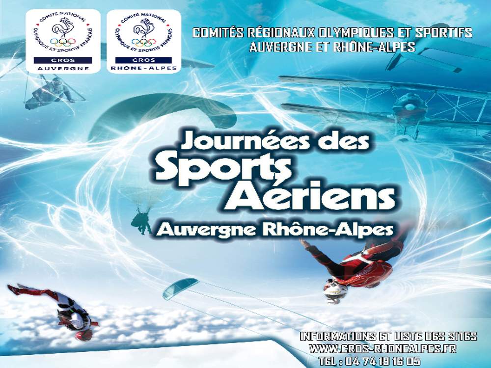 Journées des Sports Aériens Auvergne-Rhône-Alpes , les 20 et 21 mai prochains