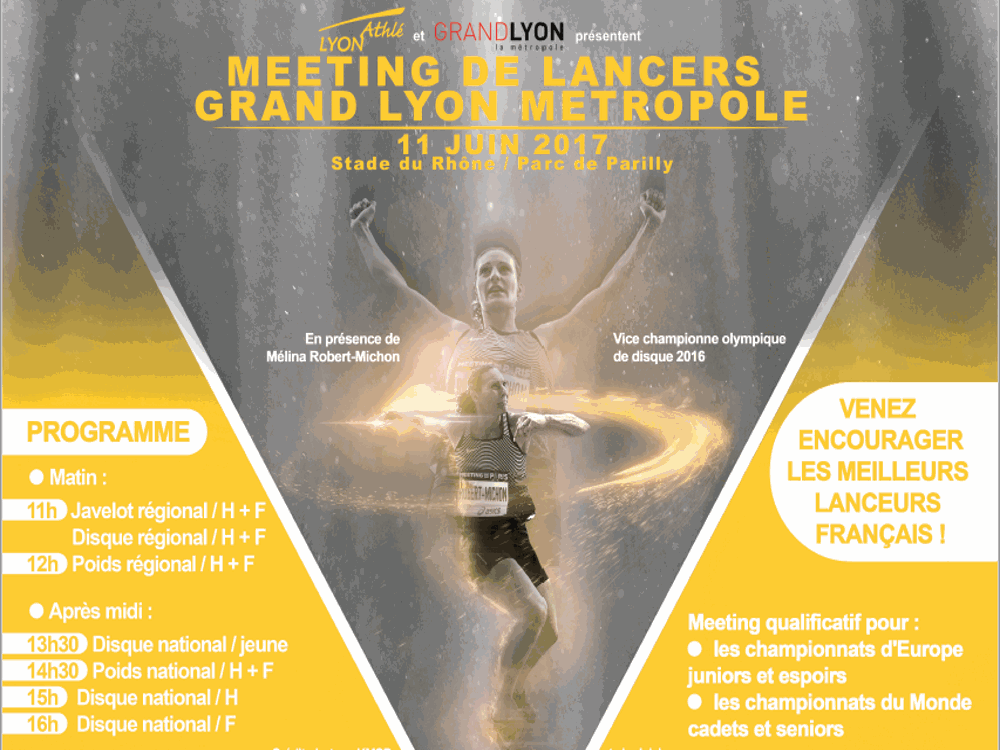 BRON-PARILLY | Meeting d’athlétisme « spécial lancers » au stade du Rhône