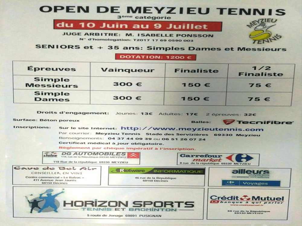 MEYZIEU | Les premiers résultats de l’Open de Tennis
