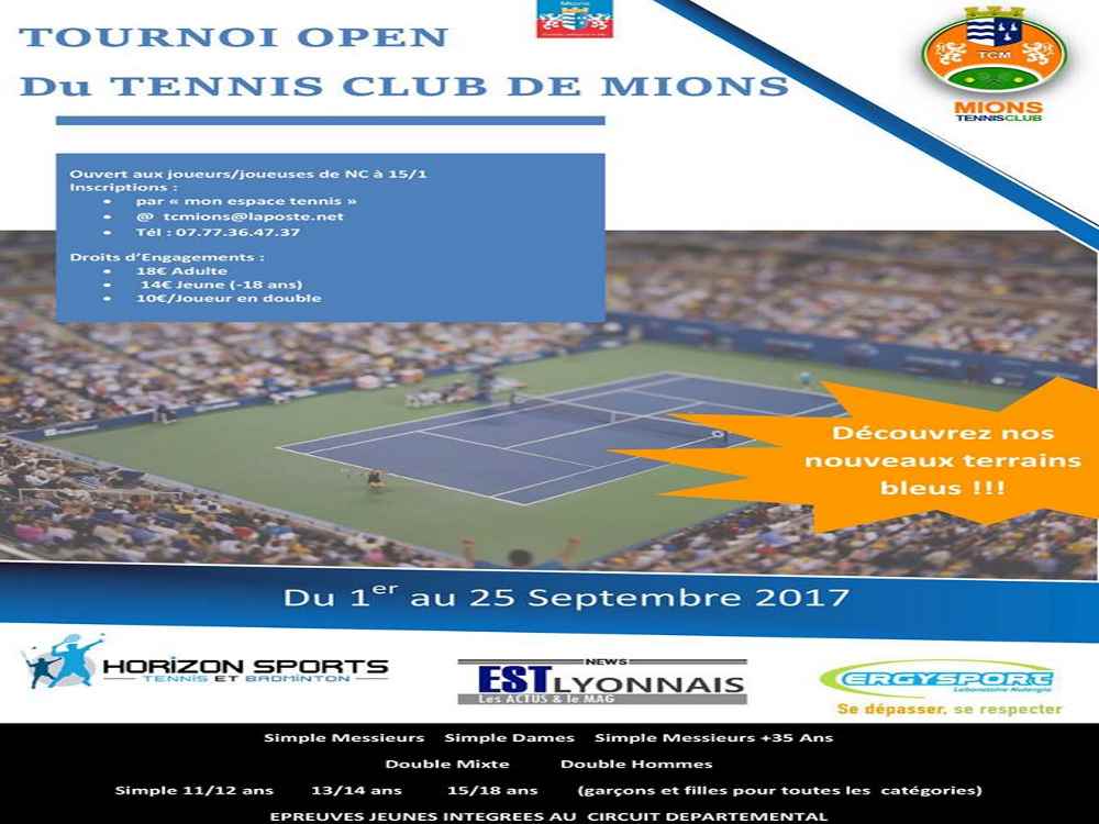 MIONS | Le tournoi Open de Tennis a bien démarré