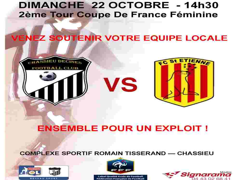 CHASSIEU | Foot > les féminines du Chassieu-Décines en Coupe contre FC St Etienne