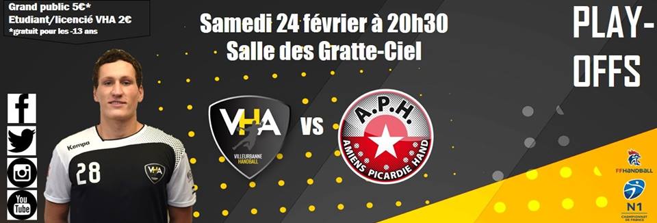 VILLEURBANNE | Les handballeurs du VHA attaquent les play-offs face à Amiens !