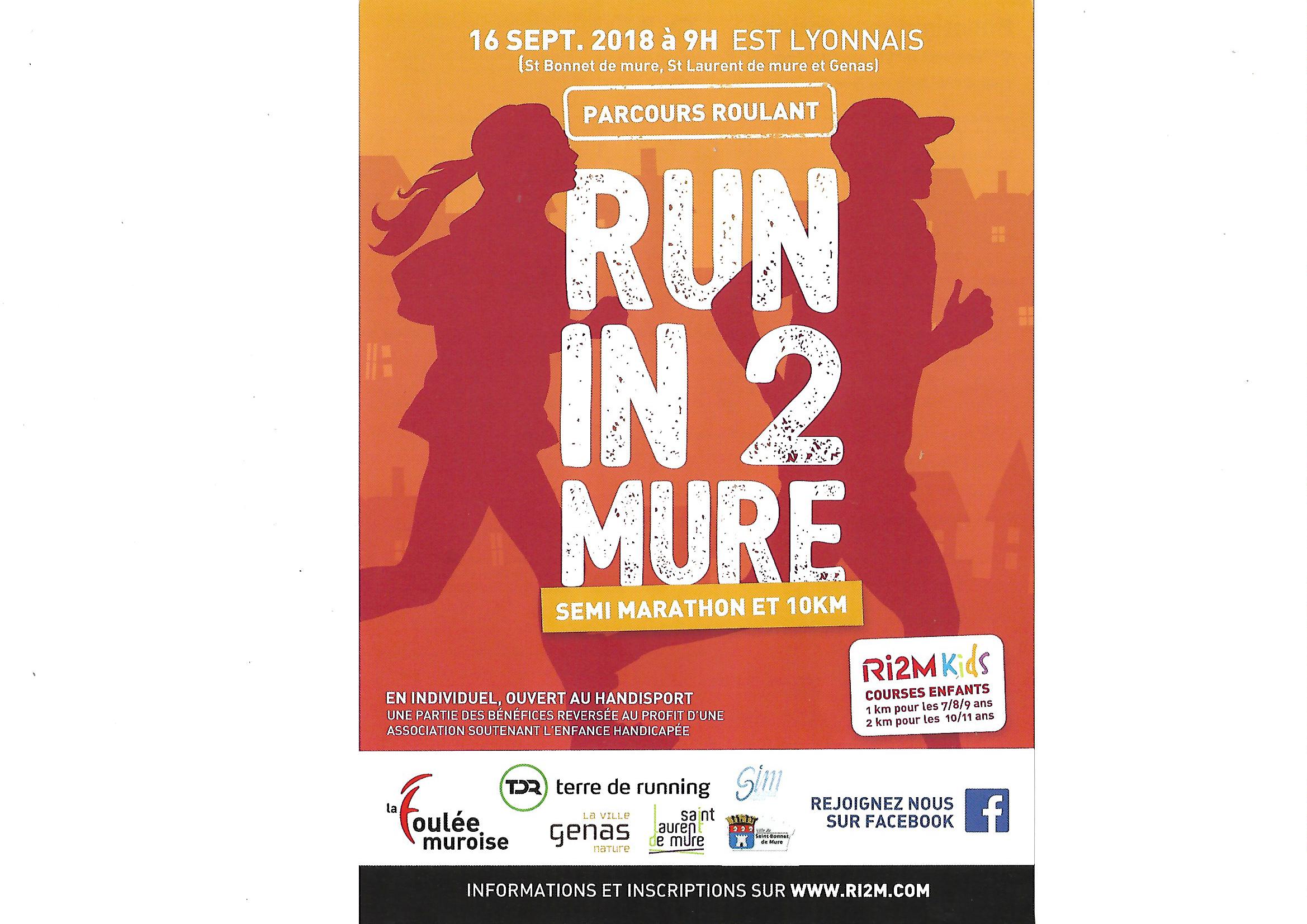 ST BONNET / ST LAURENT DE MURE / GENAS : 4° édition de Run In 2 Mure