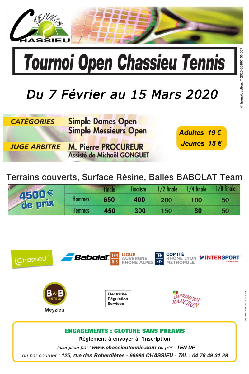 CHASSIEU | Le tournoi Open de tennis arrêté