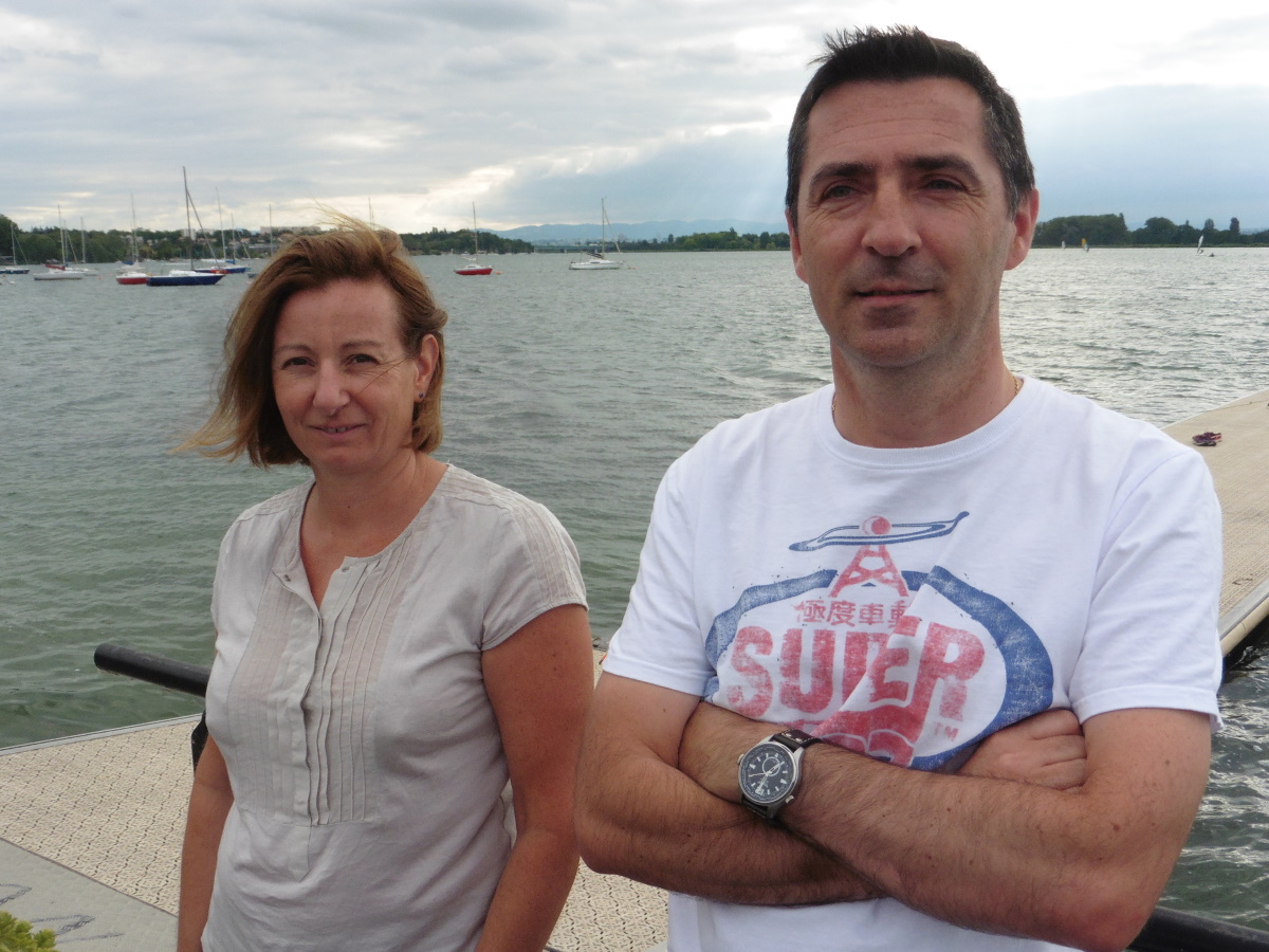 Cécile Bécarie et Stéphane Constanza (co-présidents de l’Aviron Majolan)