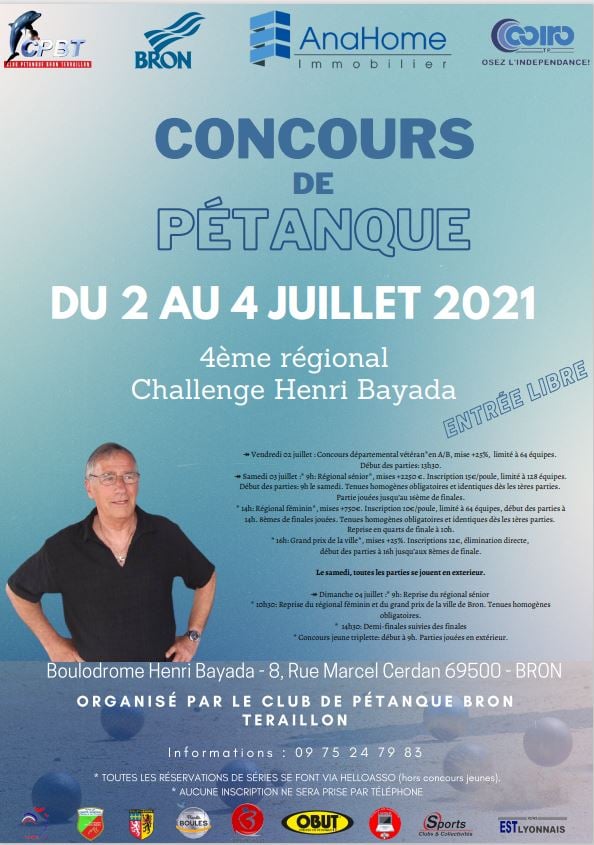 Bron-Terraillon Pétanque | 4° Challenge régional Henri Bayada