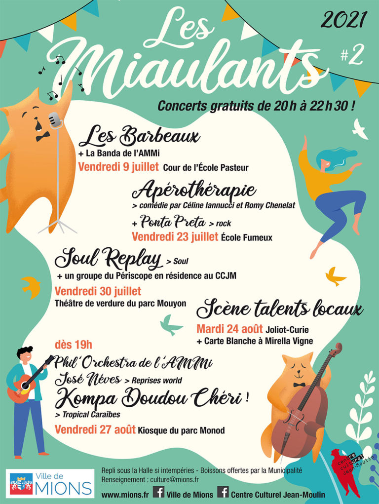 Mions | « Les Miaulants » concerts estivaux gratuits (juillet et août)