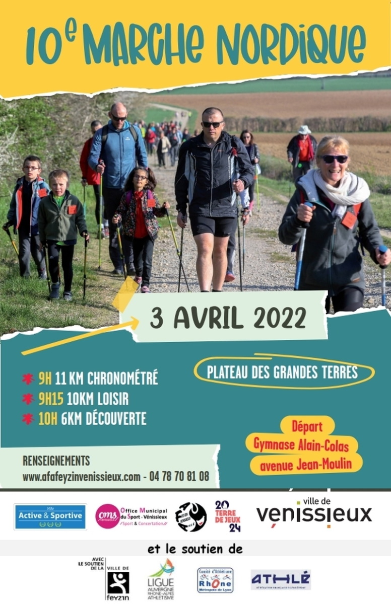 FEYZIN-VENISSIEUX | Marche nordique > 10° édition (3 avril)  