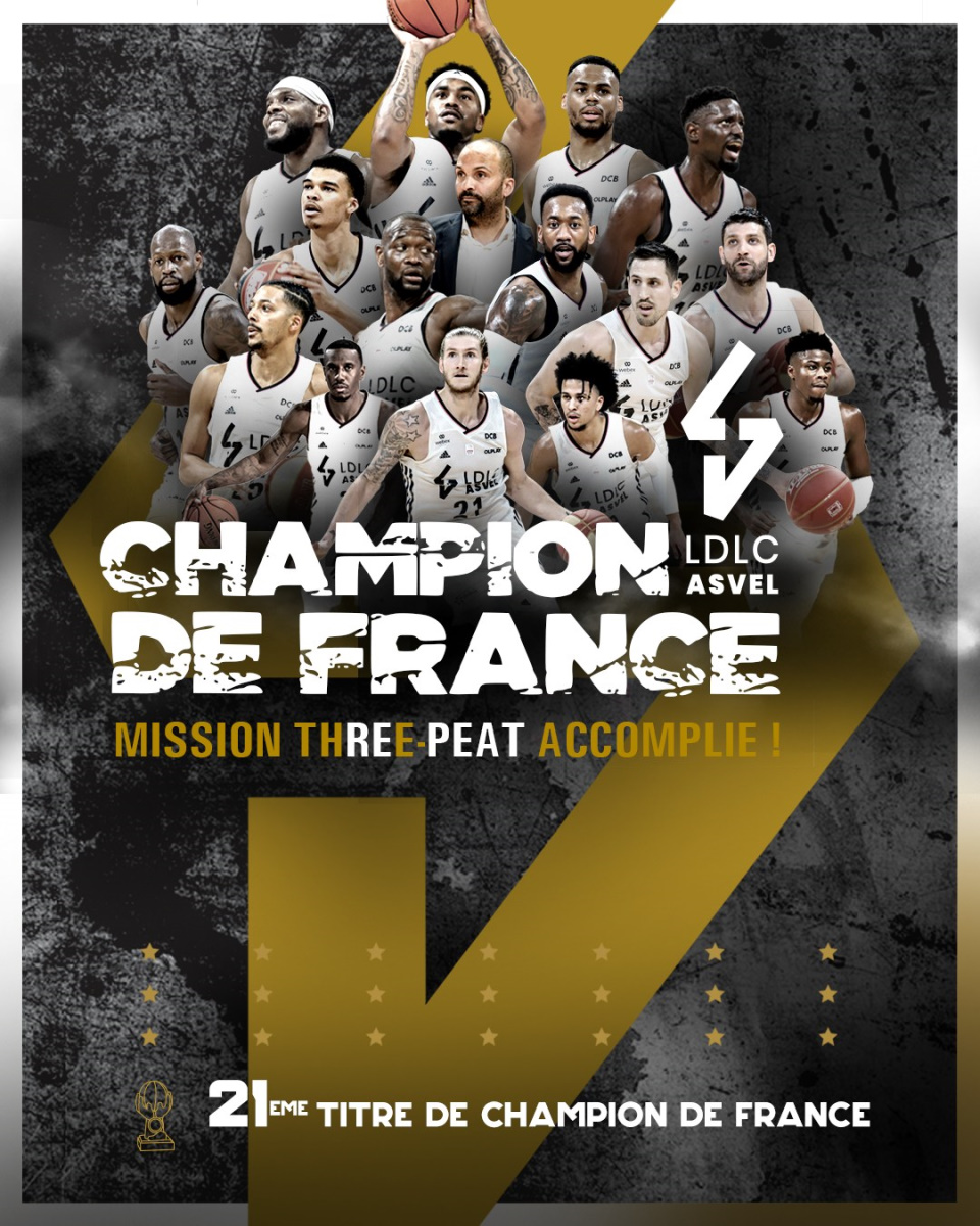 VILLEURBANNE | 21° titre de champion de France pour l’Asvel basket